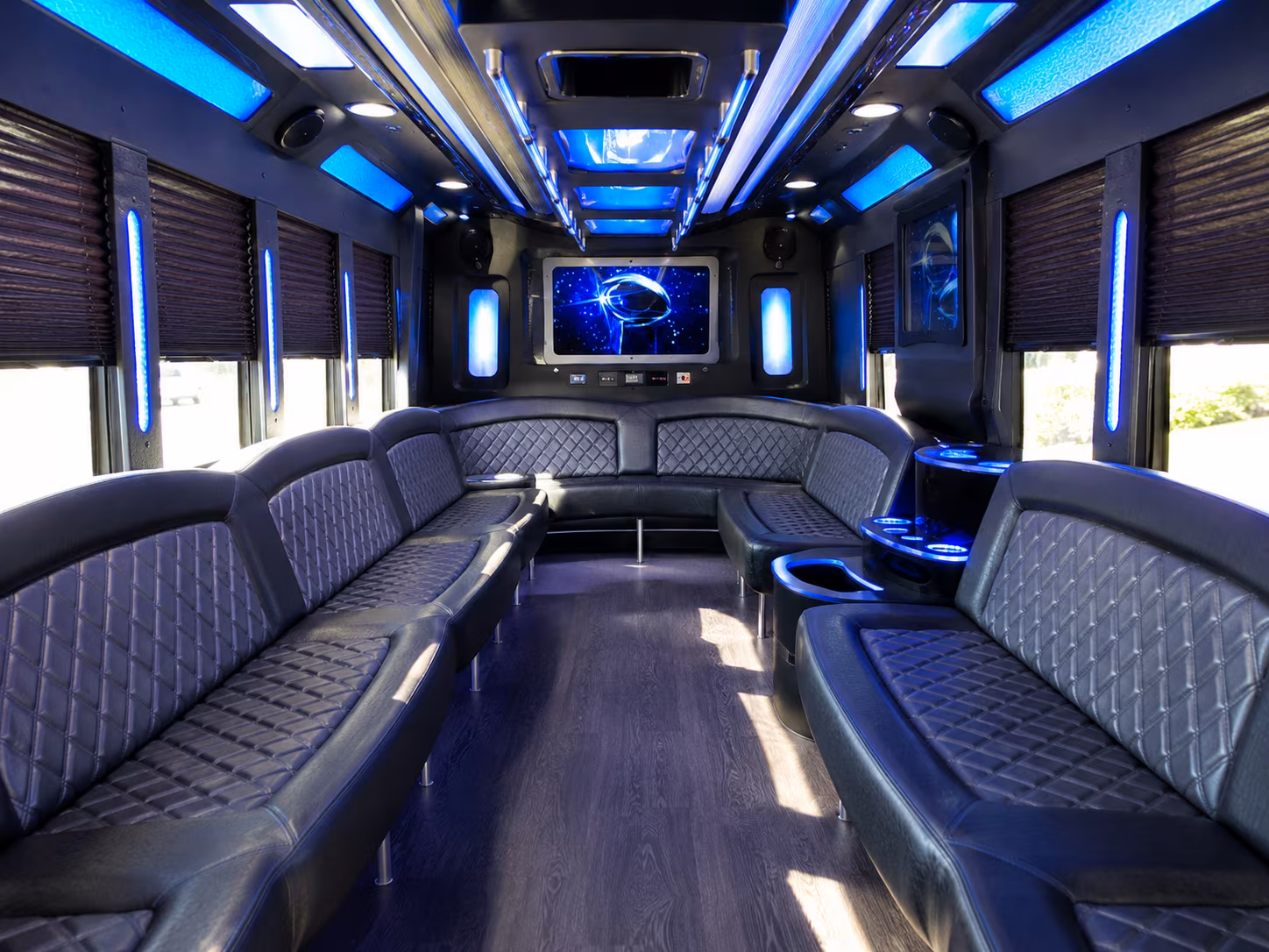 laguna niguel 28 passenger party bus inside