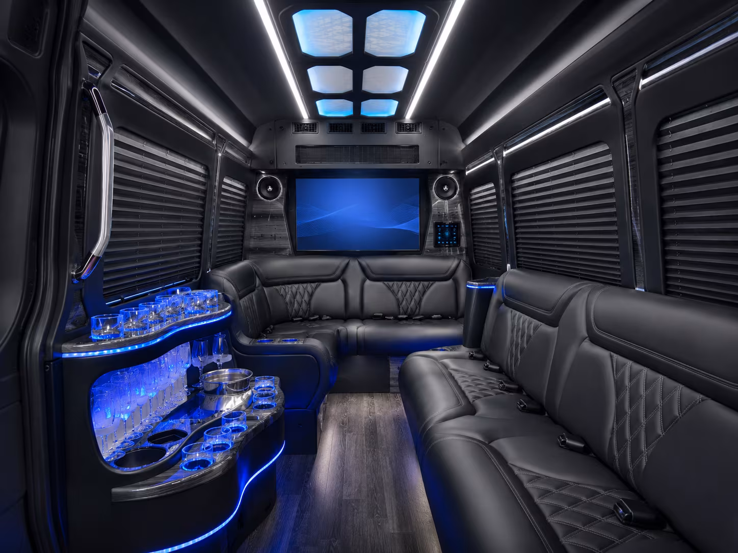 laguna niguel 30 passenger party bus inside