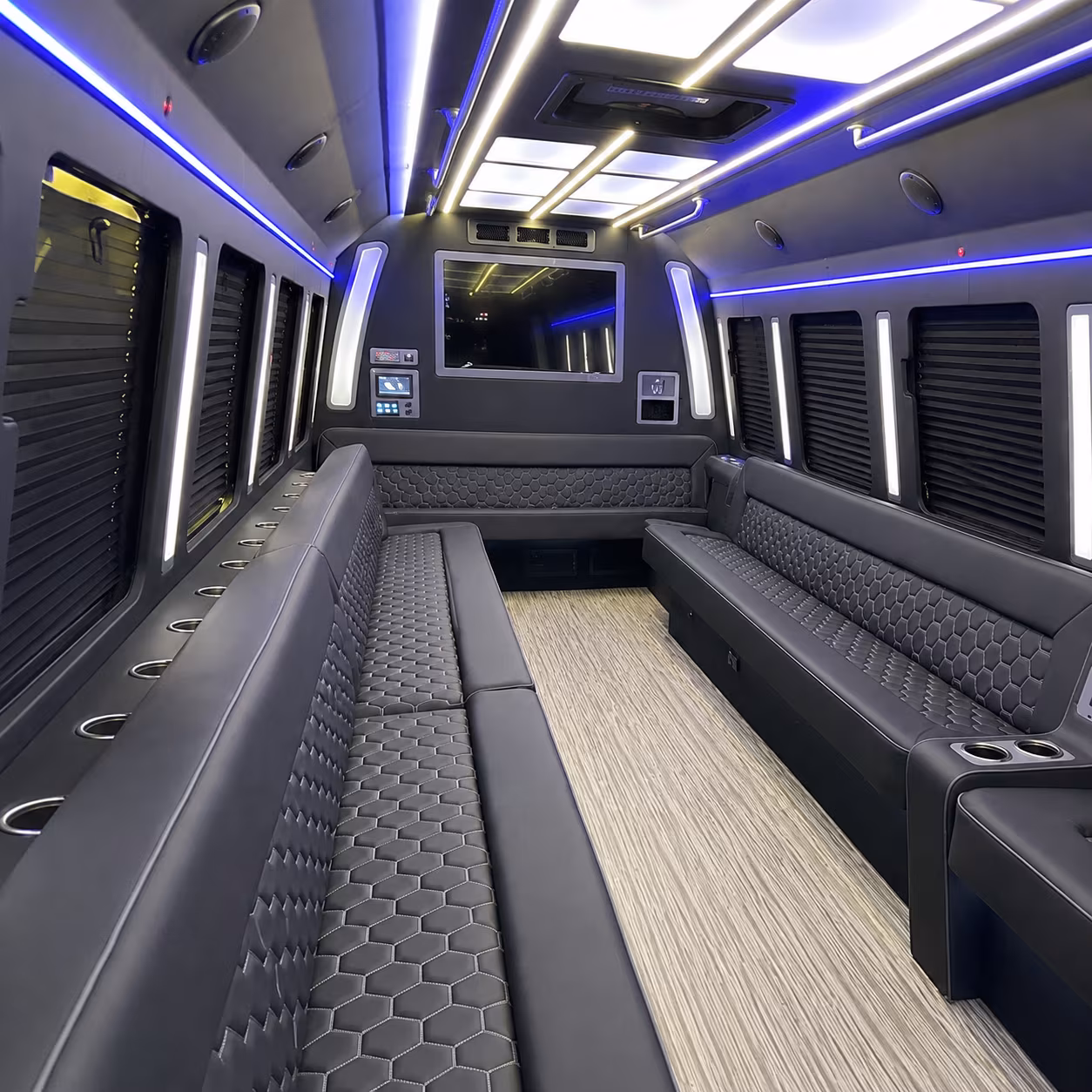 laguna niguel 40 passenger party bus inside