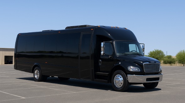 Exterior of Charter Bus Company Laguna Niguel's 18 Passenger Minibus in Laguna Niguel