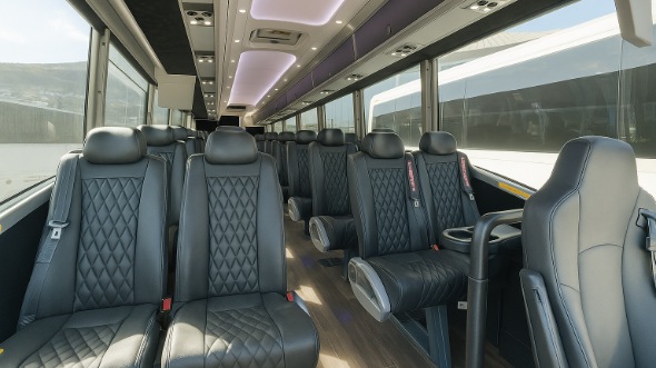 Interior of Charter Bus Company Laguna Niguel's 20 Passenger Mini bus in Laguna Niguel
