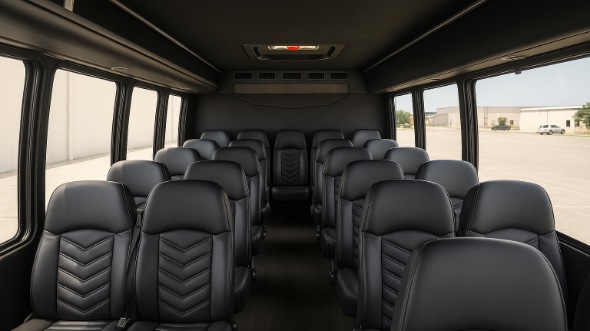 Interior of Charter Bus Company Laguna Niguel's 28 Passenger Mini bus in Laguna Niguel