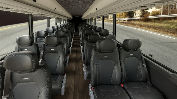Interior of Charter Bus Company Laguna Niguel's 30 Passenger Minibus in Laguna Niguel