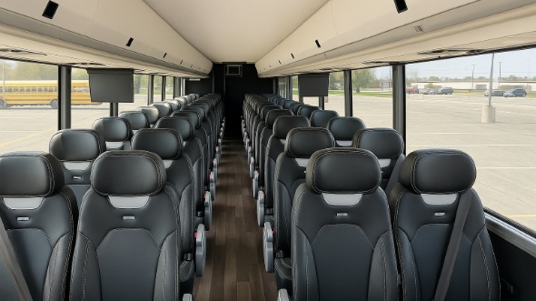 Interior of Charter Bus Company Laguna Niguel's 35 Passenger Minibus in Laguna Niguel