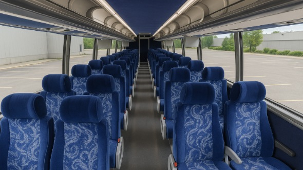 Interior of Charter Bus Company Laguna Niguel's 54 Passenger Charter Bus in Laguna Niguel