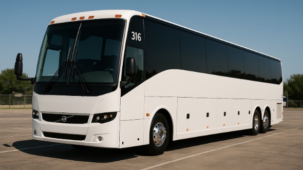 Exterior of Charter Bus Company Laguna Niguel's 55 Passenger Charter Bus in Laguna Niguel