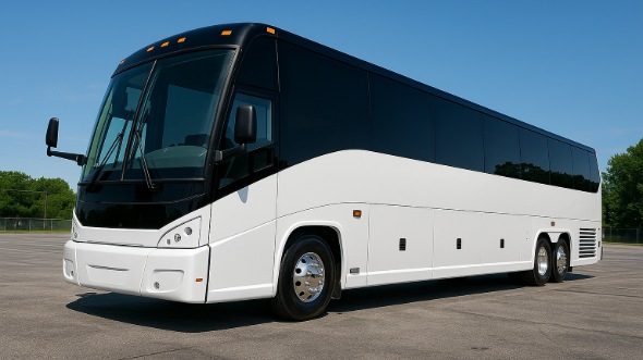 Exterior of Charter Bus Company Laguna Niguel's 56 Passenger Charter Bus in Laguna Niguel