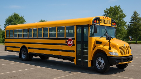 Exterior of Charter Bus Company Laguna Niguel's School Bus in Laguna Niguel